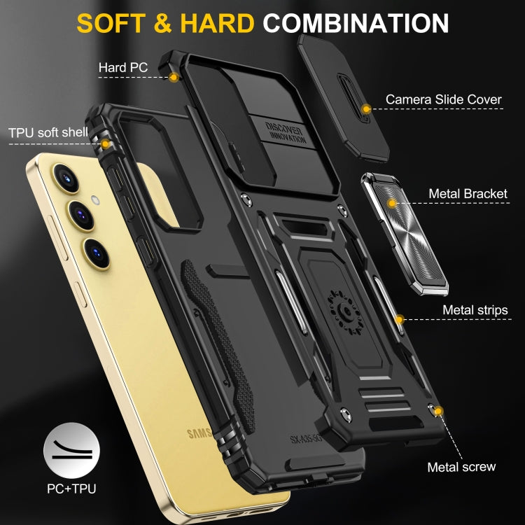 For Samsung Galaxy A35 5G/A55 5G Armor PC + TPU Camera Shield Phone Case