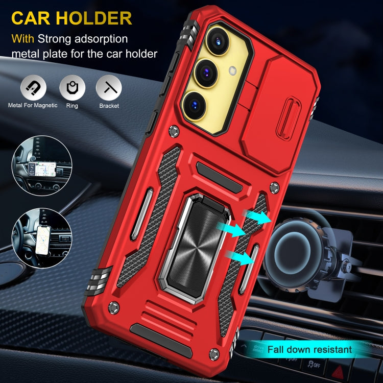 For Samsung Galaxy A35 5G/A55 5G Armor PC + TPU Camera Shield Phone Case
