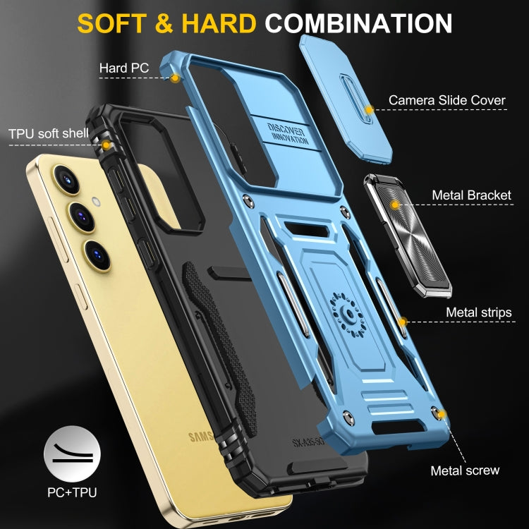 For Samsung Galaxy A35 5G/A55 5G Armor PC + TPU Camera Shield Phone Case
