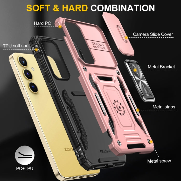 For Samsung Galaxy A35 5G/A55 5G Armor PC + TPU Camera Shield Phone Case