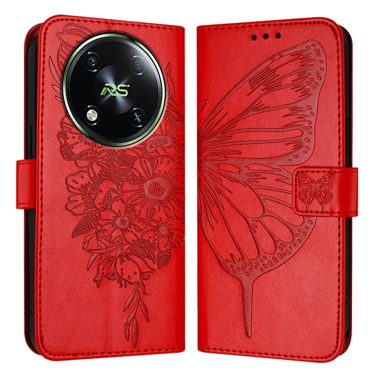 For itel RS4 S666LN Embossed Butterfly Leather Phone Case