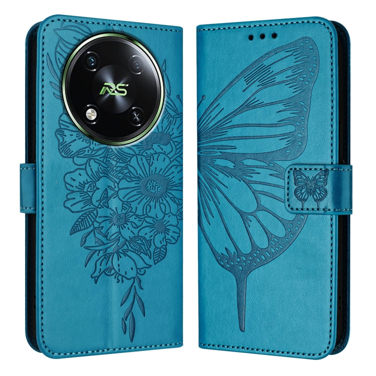 For itel RS4 S666LN Embossed Butterfly Leather Phone Case