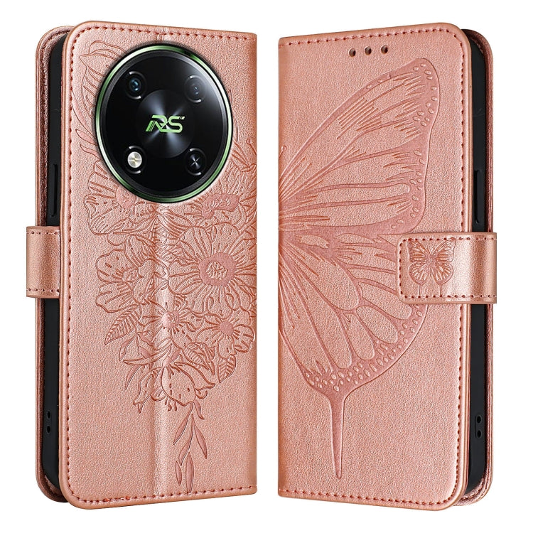 For itel RS4 S666LN Embossed Butterfly Leather Phone Case