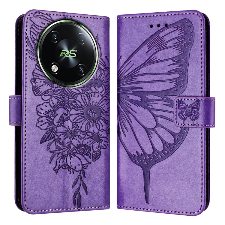 For itel RS4 S666LN Embossed Butterfly Leather Phone Case