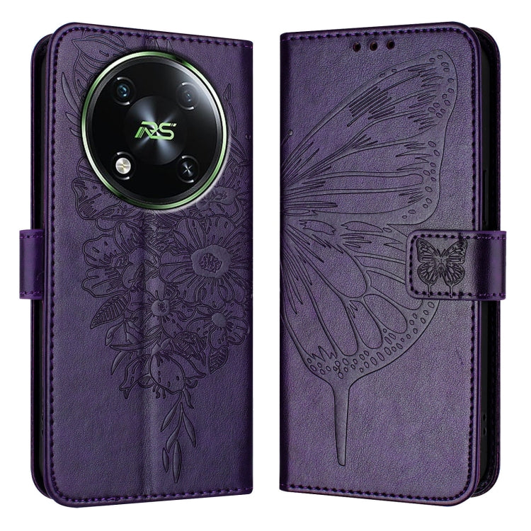 For itel RS4 S666LN Embossed Butterfly Leather Phone Case