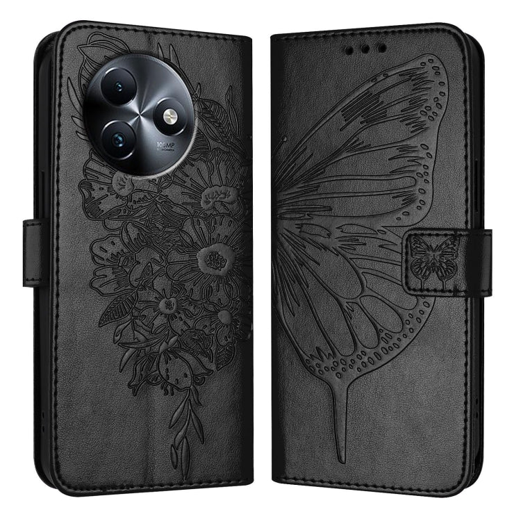 For itel S24 Embossed Butterfly Leather Phone Case