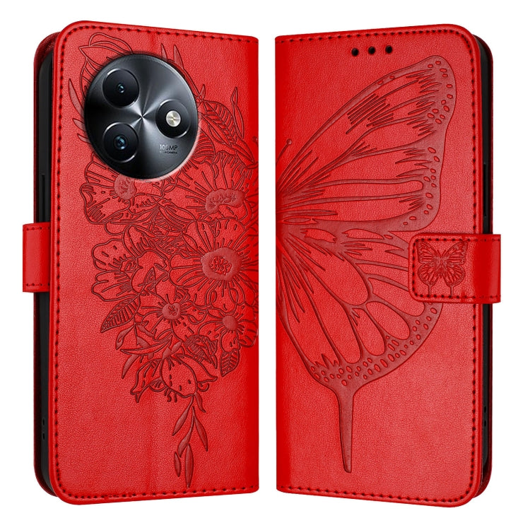 For itel S24 Embossed Butterfly Leather Phone Case