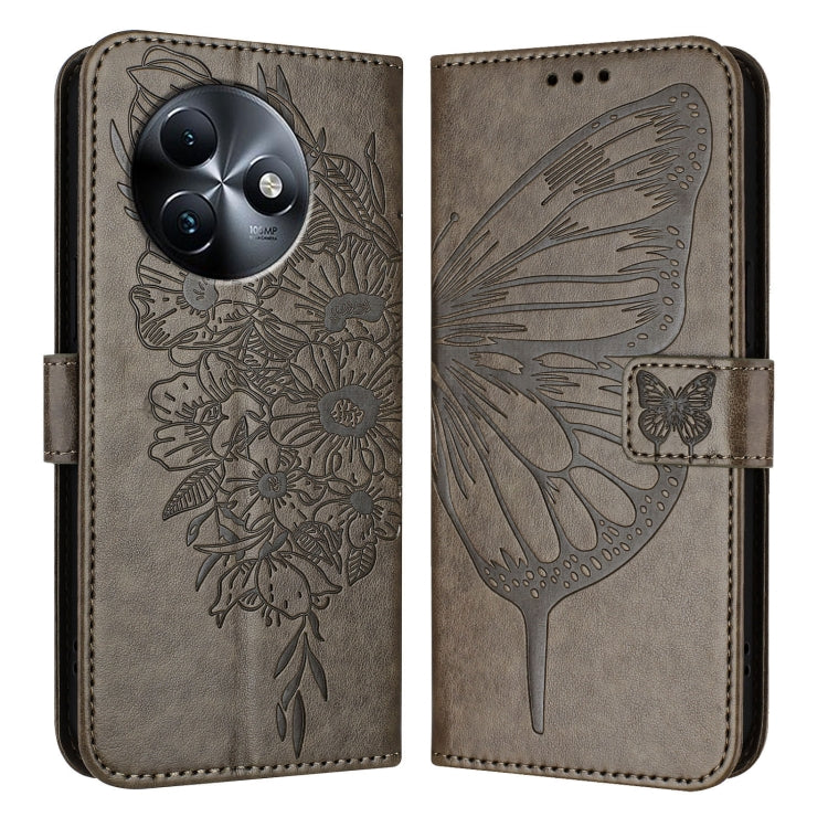For itel S24 Embossed Butterfly Leather Phone Case