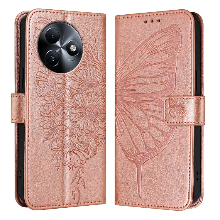 For itel S24 Embossed Butterfly Leather Phone Case