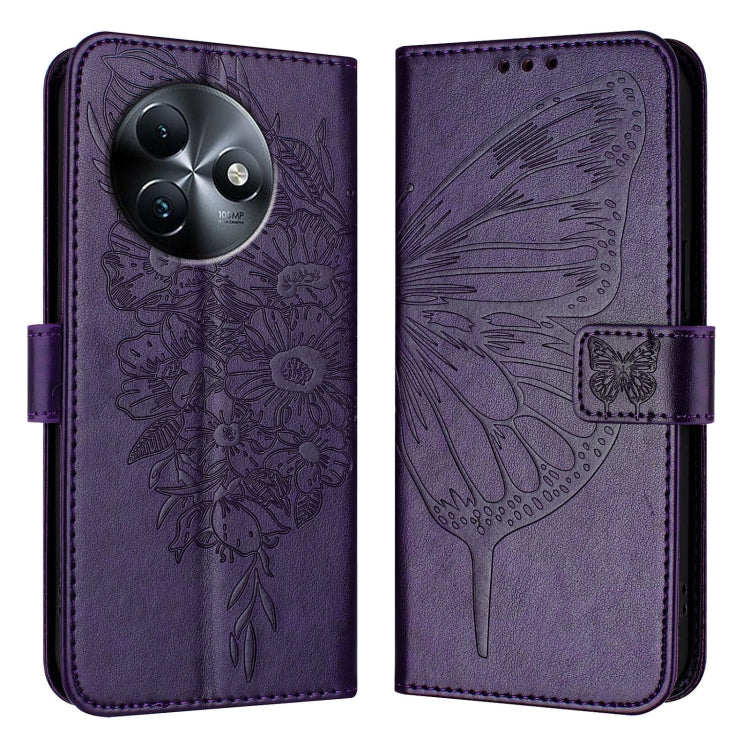 For itel S24 Embossed Butterfly Leather Phone Case