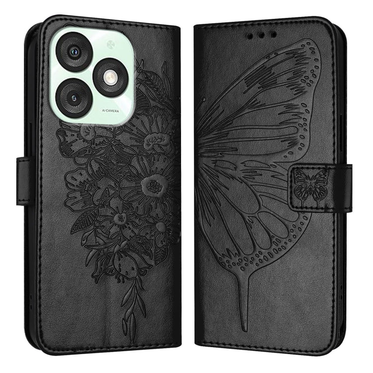 For itel A50 Embossed Butterfly Leather Phone Case