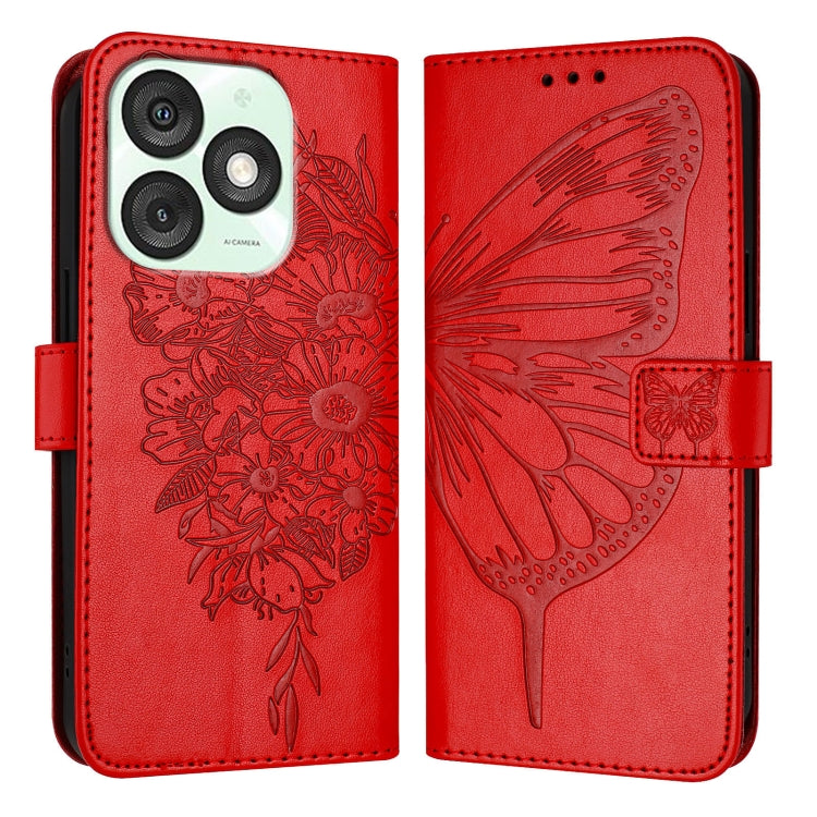 For itel A50 Embossed Butterfly Leather Phone Case