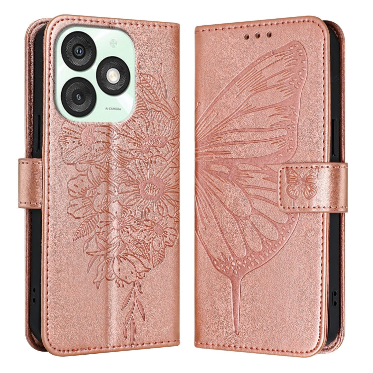 For itel A50 Embossed Butterfly Leather Phone Case