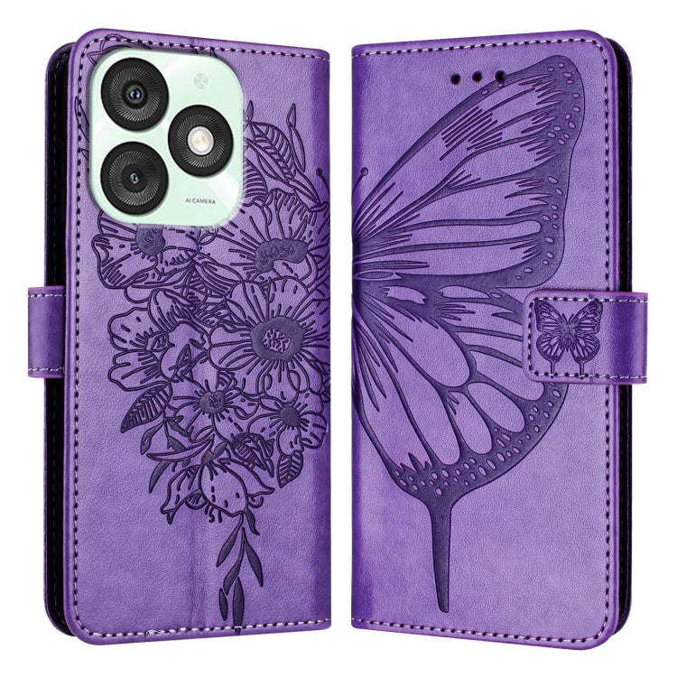 For itel A50 Embossed Butterfly Leather Phone Case