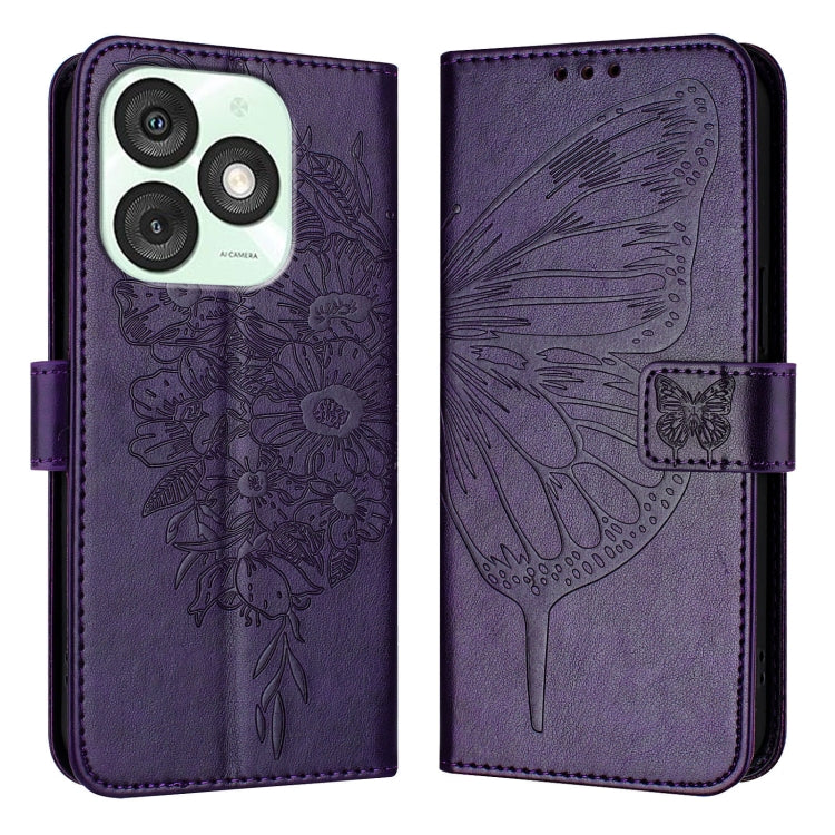 For itel A50 Embossed Butterfly Leather Phone Case