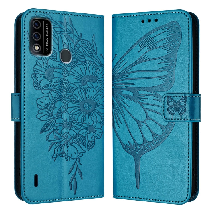 For itel A48 Embossed Butterfly Leather Phone Case