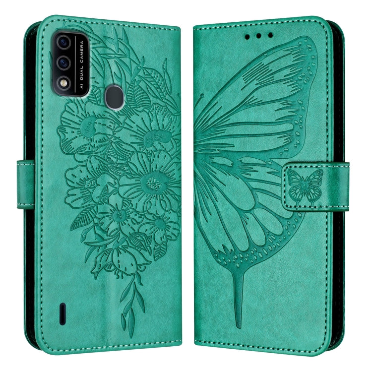 For itel A48 Embossed Butterfly Leather Phone Case