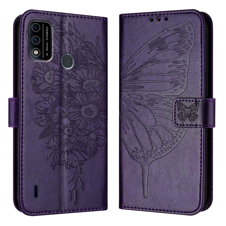 For itel A48 Embossed Butterfly Leather Phone Case
