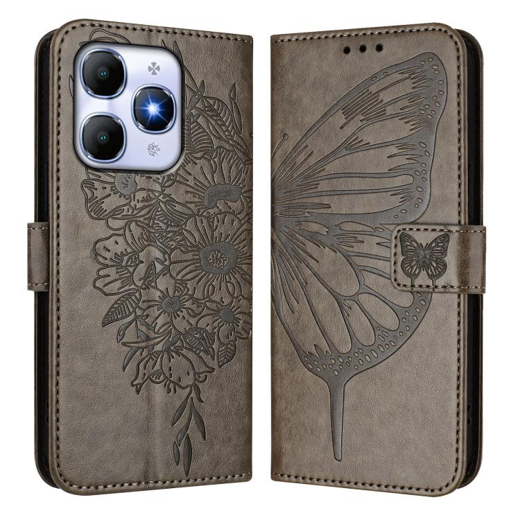 For itel A90 4G Embossed Butterfly Leather Phone Case