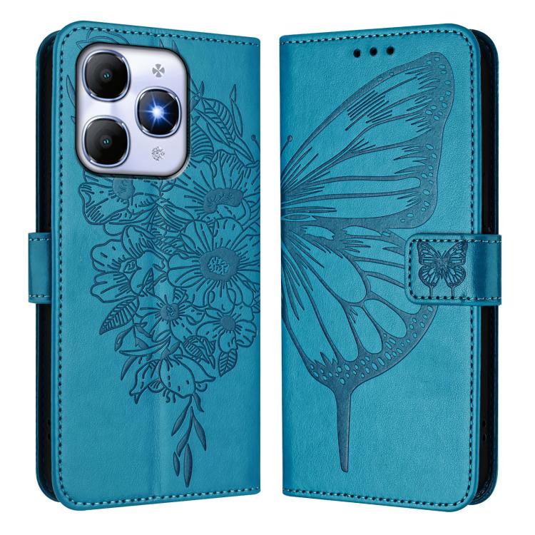 For itel A90 4G Embossed Butterfly Leather Phone Case