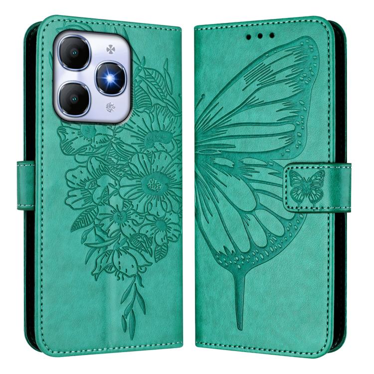 For itel A90 4G Embossed Butterfly Leather Phone Case
