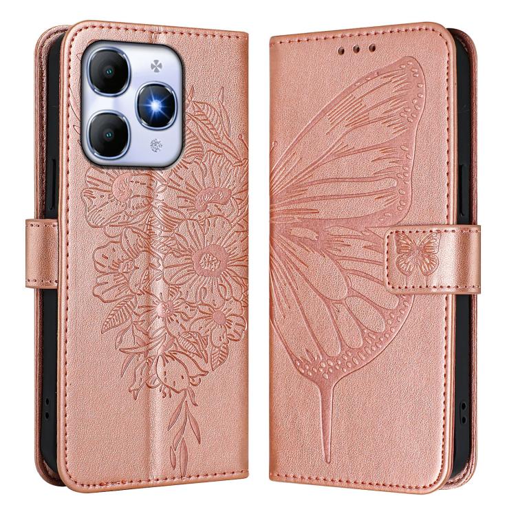 For itel A90 4G Embossed Butterfly Leather Phone Case