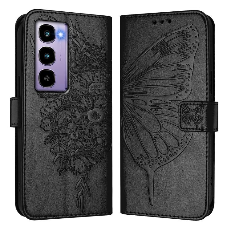 For itel City 100 Embossed Butterfly Leather Phone Case