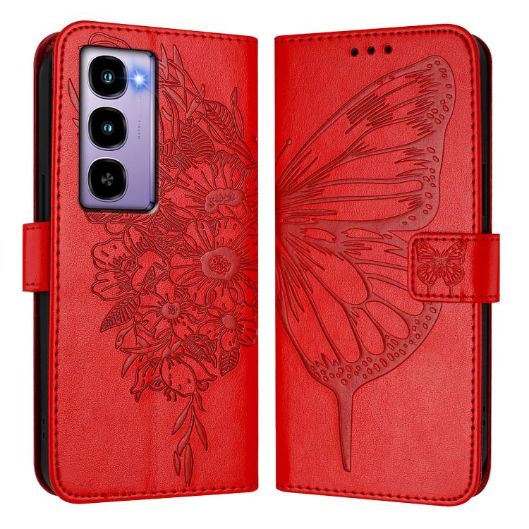 For itel City 100 Embossed Butterfly Leather Phone Case