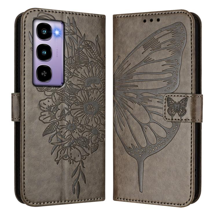 For itel City 100 Embossed Butterfly Leather Phone Case