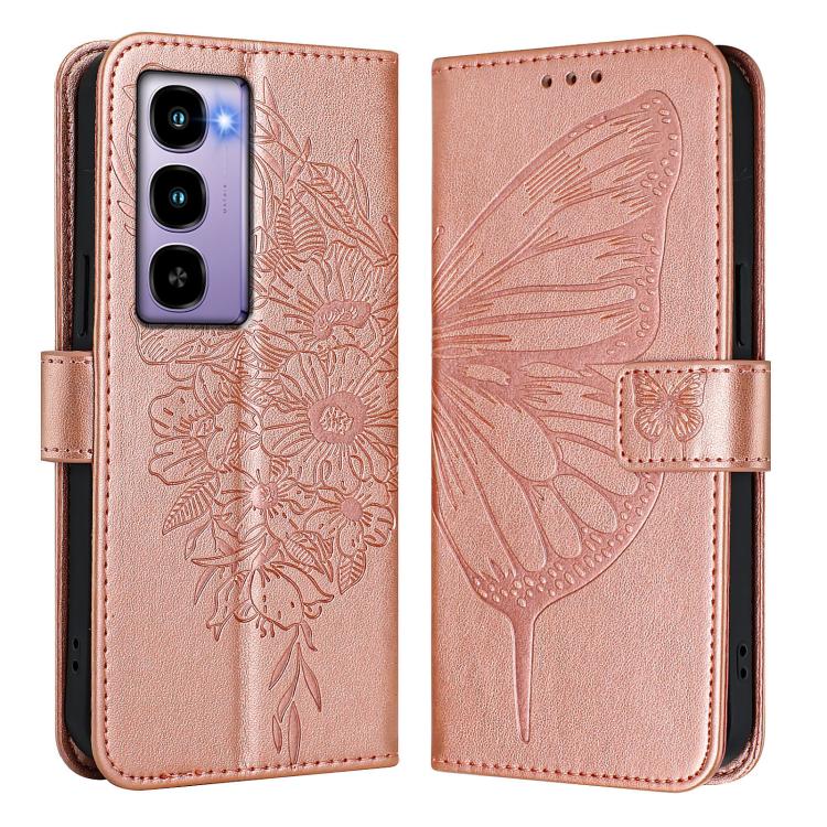 For itel City 100 Embossed Butterfly Leather Phone Case