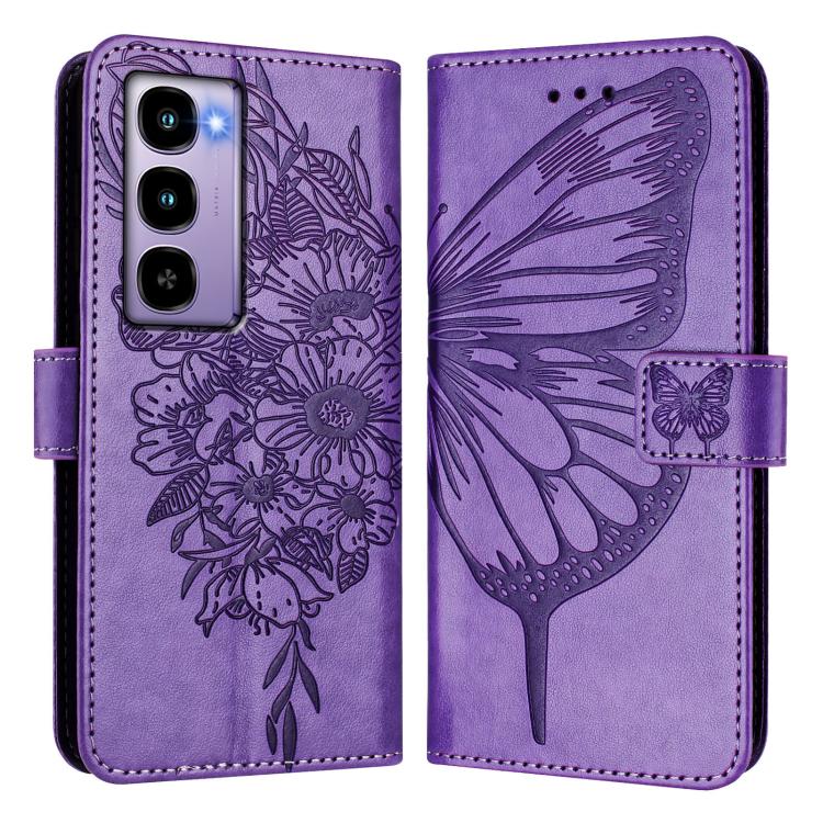 For itel City 100 Embossed Butterfly Leather Phone Case