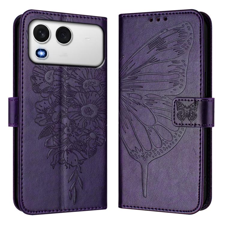 For itel A200 / A200+ 4G Global Embossed Butterfly Leather Phone Case