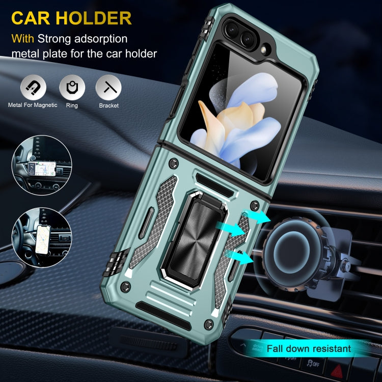For Samsung Galaxy Z Flip6 5G Armor PC + TPU Camera Shield Phone Case