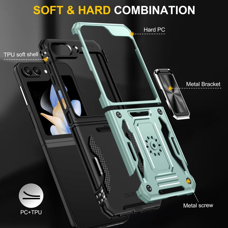 For Samsung Galaxy Z Flip6 5G Armor PC + TPU Camera Shield Phone Case