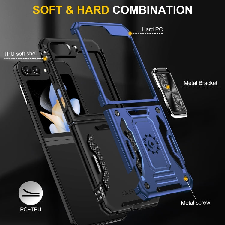 For Samsung Galaxy Z Flip6 5G Armor PC + TPU Camera Shield Phone Case