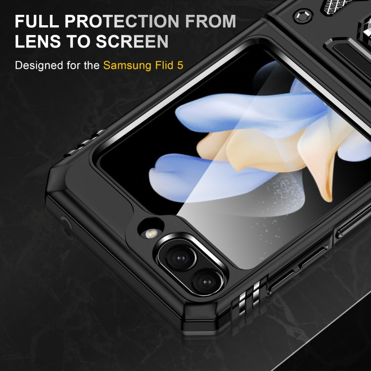 For Samsung Galaxy Z Flip6 5G Armor PC + TPU Camera Shield Phone Case