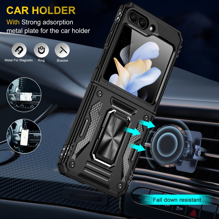 For Samsung Galaxy Z Flip6 5G Armor PC + TPU Camera Shield Phone Case