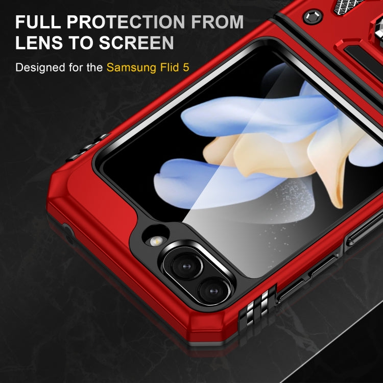 For Samsung Galaxy Z Flip6 5G Armor PC + TPU Camera Shield Phone Case