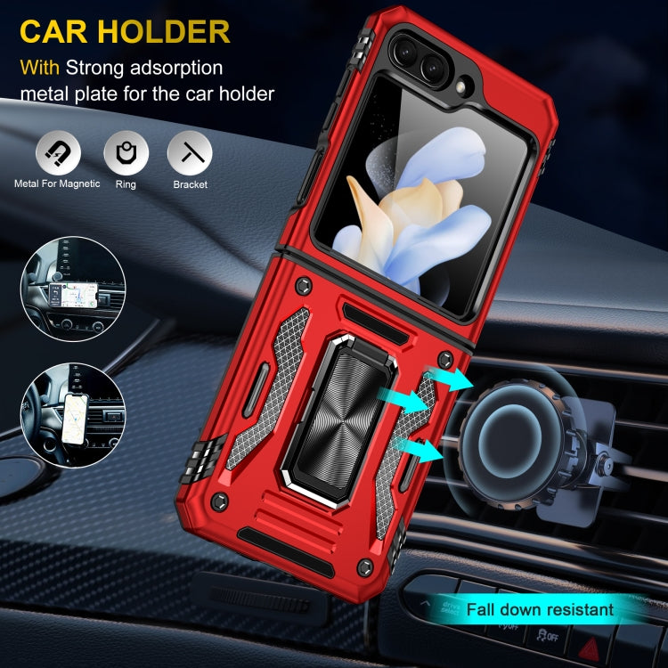For Samsung Galaxy Z Flip6 5G Armor PC + TPU Camera Shield Phone Case