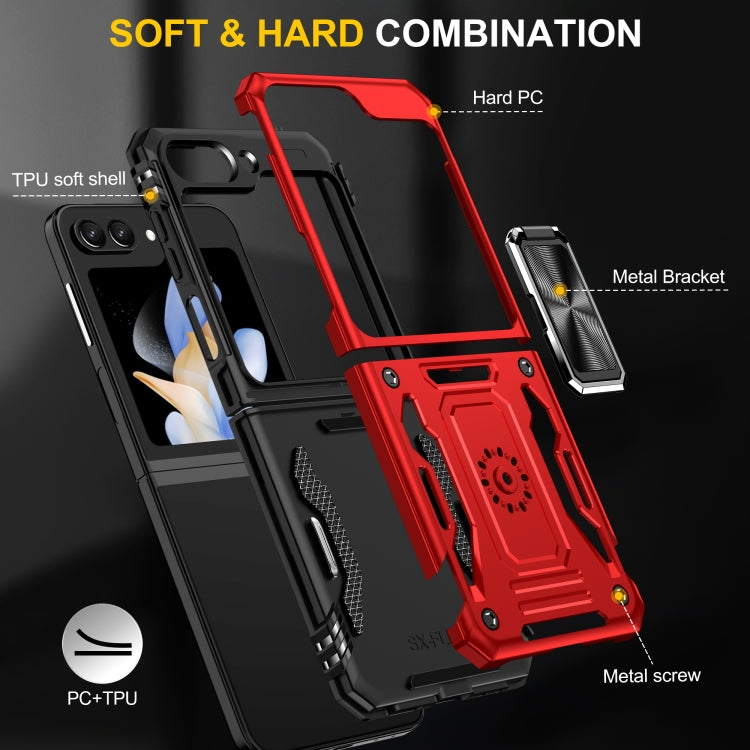 For Samsung Galaxy Z Flip6 5G Armor PC + TPU Camera Shield Phone Case