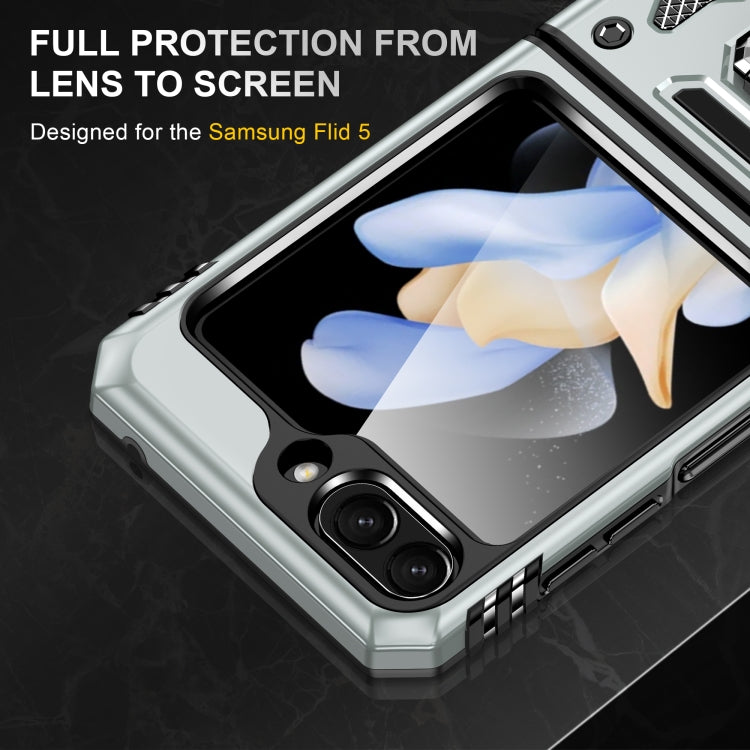 For Samsung Galaxy Z Flip6 5G Armor PC + TPU Camera Shield Phone Case