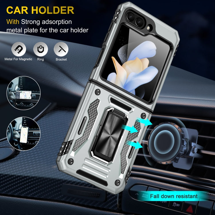 For Samsung Galaxy Z Flip6 5G Armor PC + TPU Camera Shield Phone Case