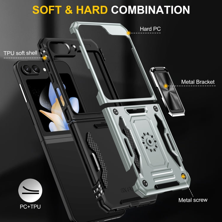 For Samsung Galaxy Z Flip6 5G Armor PC + TPU Camera Shield Phone Case