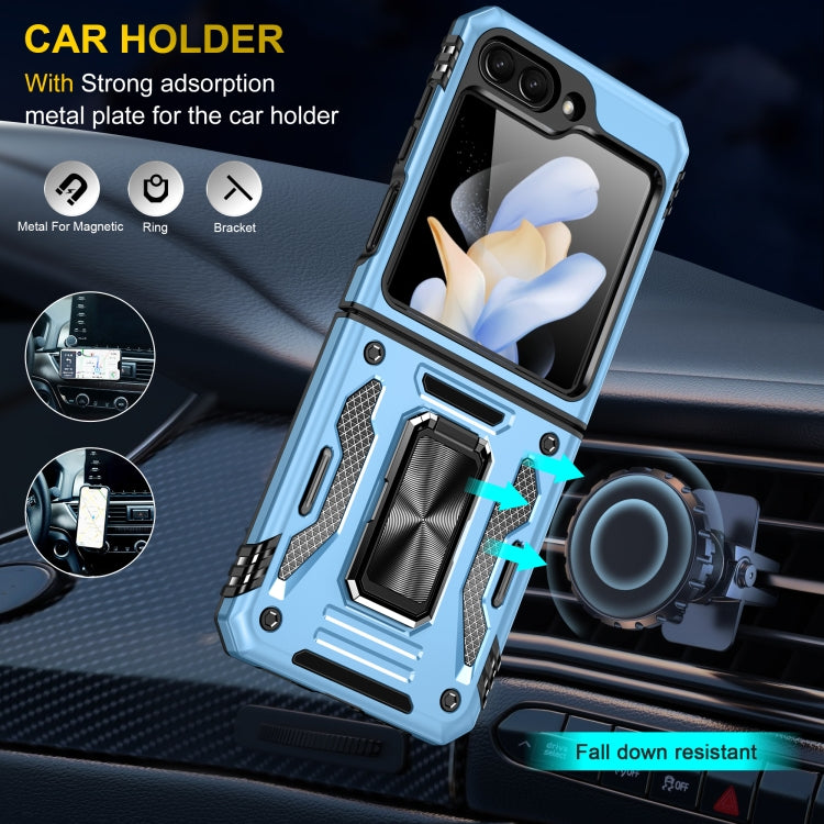 For Samsung Galaxy Z Flip6 5G Armor PC + TPU Camera Shield Phone Case