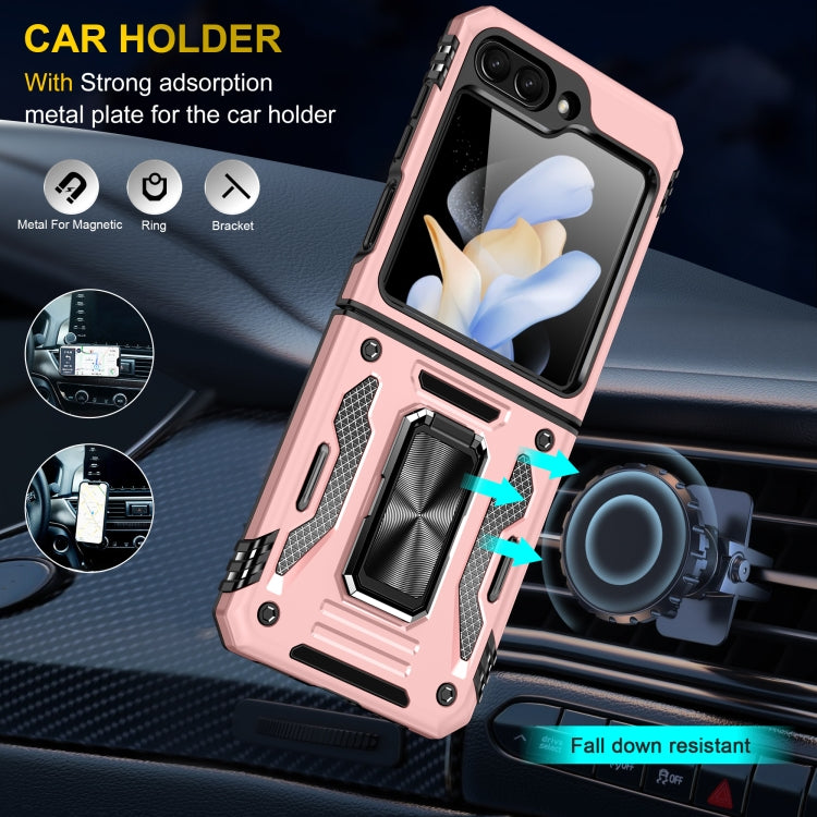 For Samsung Galaxy Z Flip6 5G Armor PC + TPU Camera Shield Phone Case