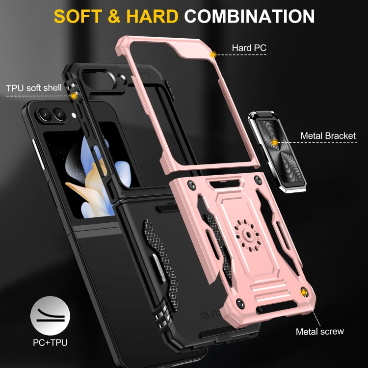 For Samsung Galaxy Z Flip6 5G Armor PC + TPU Camera Shield Phone Case