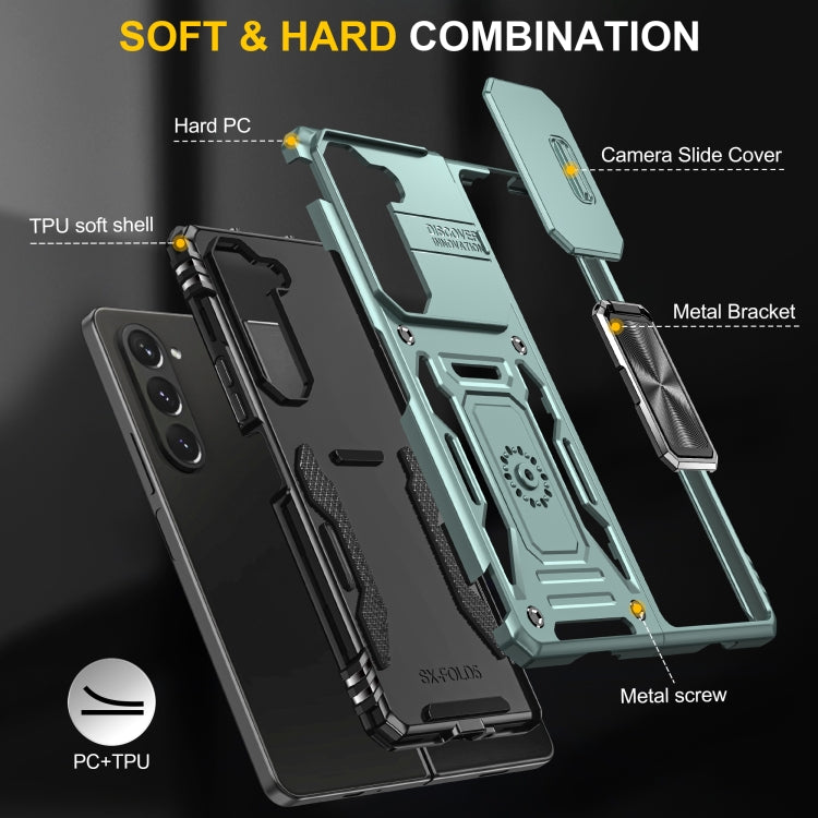 For Samsung Galaxy Z Fold6 5G Armor PC + TPU Camera Shield Phone Case