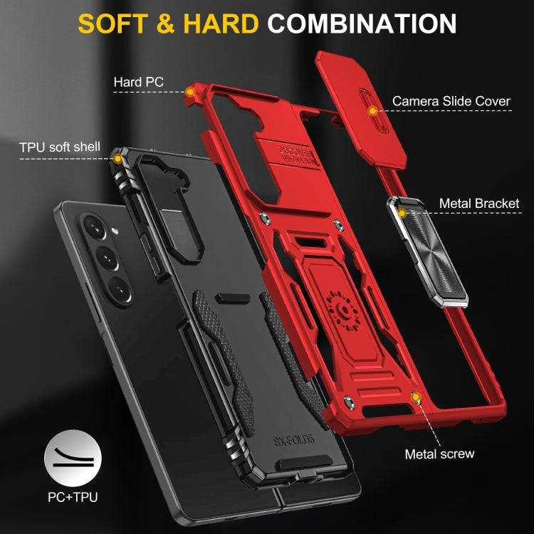 For Samsung Galaxy Z Fold6 5G Armor PC + TPU Camera Shield Phone Case