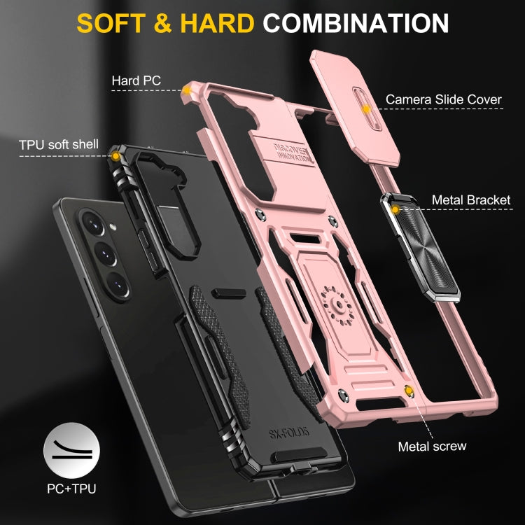 For Samsung Galaxy Z Fold6 5G Armor PC + TPU Camera Shield Phone Case