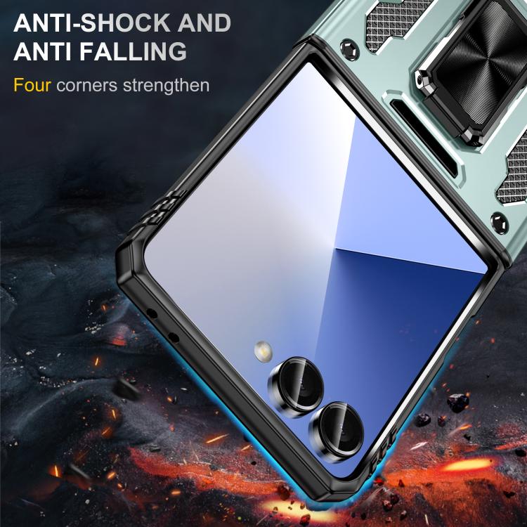For Samsung Galaxy Z Flip7 5G Armor PC + TPU Camera Shield Phone Case